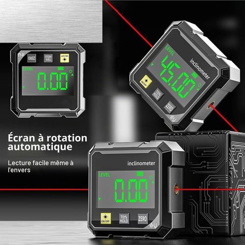 📐High‑precision digital laser level for fast angle & slope measuring.