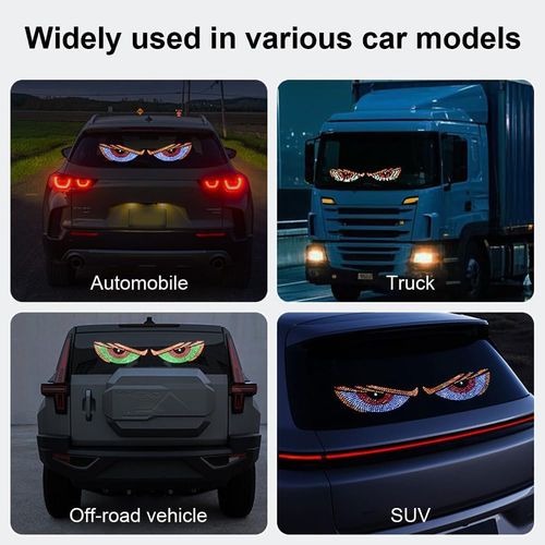 ✨ Transform Your Car! Animated LED Devil Eye Display Light