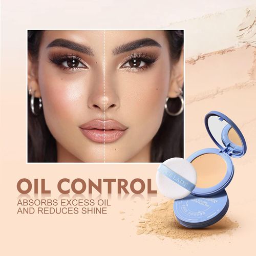 Wheat Skin Tone Oil Control Pressed Powder | Waterproof Matte Setting Powder