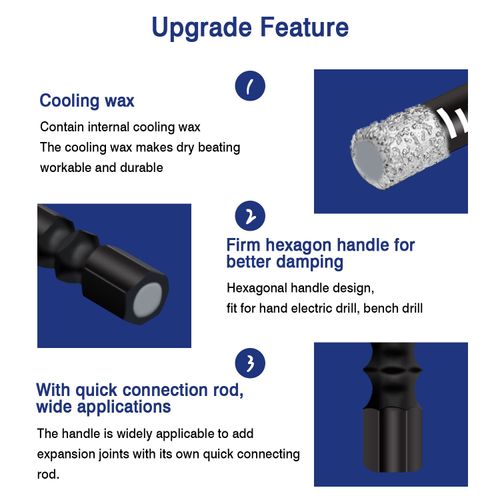 💎4Pcs Diamond Dry Drill Bits for Tile & Marble Drilling!