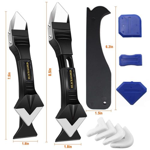 🛠️ 3-in-1 Silicone Caulking Tool Kit, Fast Caulk Removal & Finishing