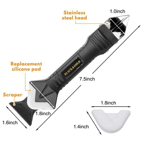 🛠️ 3-in-1 Silicone Caulking Tool Kit, Fast Caulk Removal & Finishing