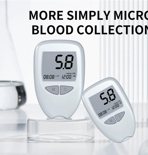 Glucose Monitor Kit, High Accuracy Blood Sugar Testing Kit with 50 Glucometer Strips or 50 Lancets, Larger-Screen Glucose Monitor with Lancing Devices, No Coding, Portable for Home or Travel