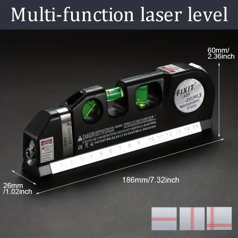 📏 Multi-Function Laser Level Tool with Tape Measure ✅ High Precision Infrared Laser Level for Home Renovation