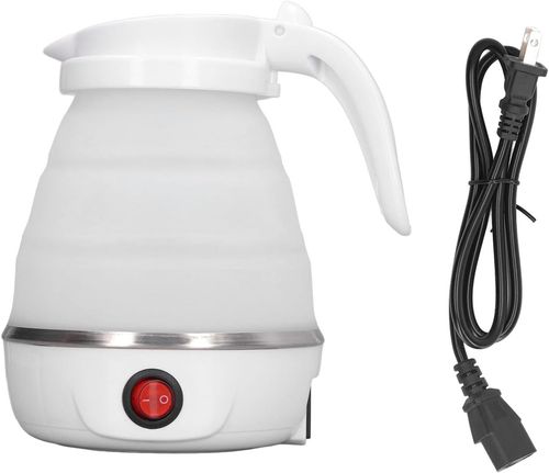500ML Foldable Silicone Electric Kettle, 220-240V UK Plug Portable Travel Kettle for Kenya
