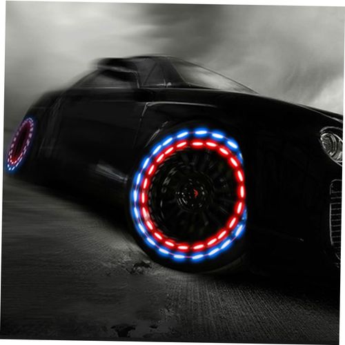 ☀️（Four solar lights） Solar Powered Tire Valve Light, Colorful Wheel Decor for Cars, Motorcycles & Bikes.