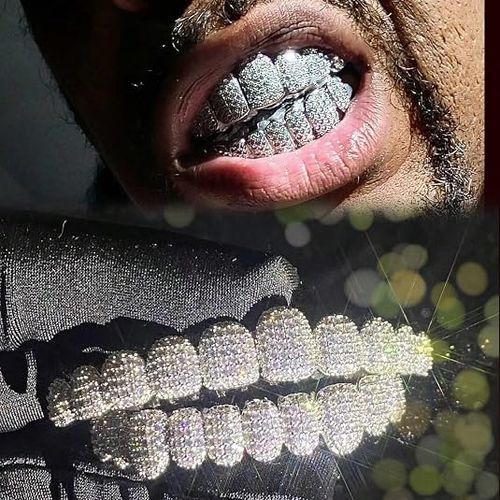 💎 Silver Gold Plated Hip Hop Teeth Jewelry