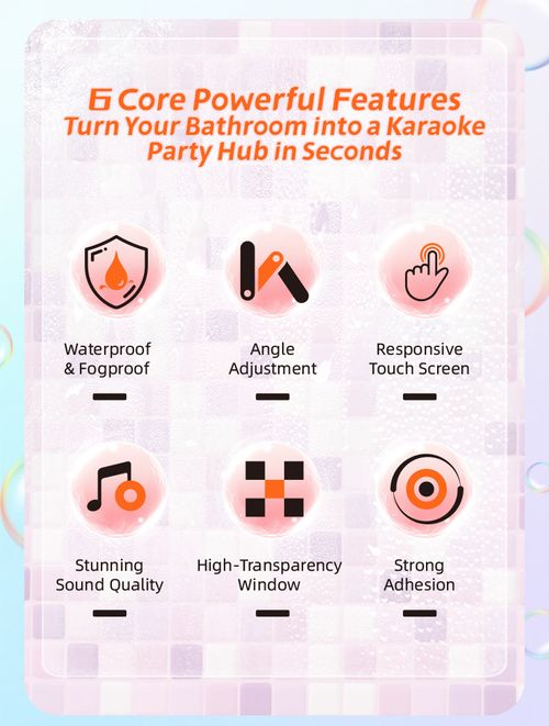 Waterproof Bathroom Bluetooth Speaker | Wall Mount Phone Holder Touch Screen Shower Speaker 2 In 1 Shower Phone Stand & Bluetooth Speaker | IPX Waterproof For Bathroom Kitchen Portable Wall Mount Waterproof Speaker | Hands Free Music & Video Viewing For Shower