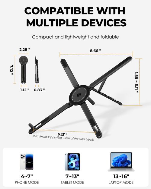 🧲Magnetic Aluminum Phone Stand Multi‑Purpose Desk Holder