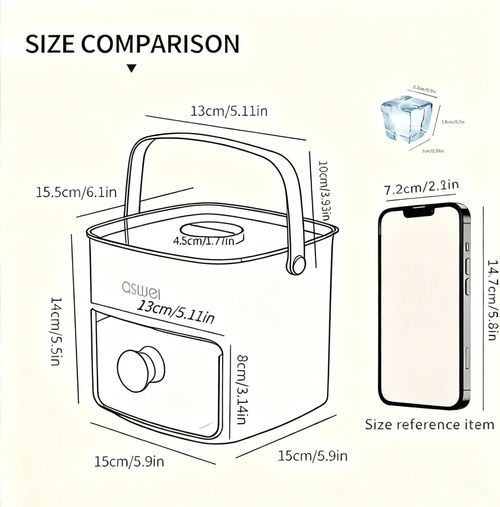 ❄️Press-Type Ice Cube Tray, Quick & Easy Release 🧊Portable Ice Maker Box with Handle, 48 Grids