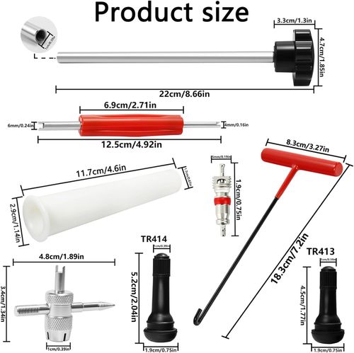 🚗 Tire Valve Stem Repair Kit, All-in-One Tool Set ⚙️ Car Tire Valve Core Remover & Installer