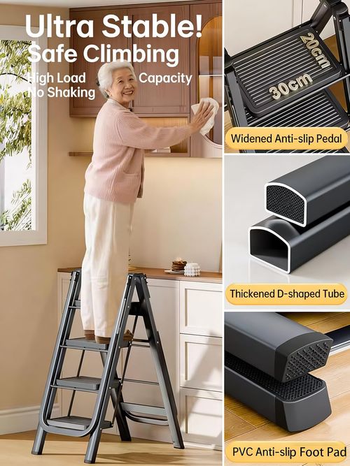 🪜 2-in-1 Step Ladder Clothes Drying Rack, Foldable Multi-Purpose Home Organizer