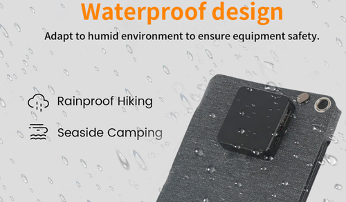 10W ETFE Foldable Solar Panel Charger | IP65 Waterproof Portable Outdoor Power Station | Fast 3 USB Phone Charger | For Camping Hiking Travel | Kenya Free Delivery