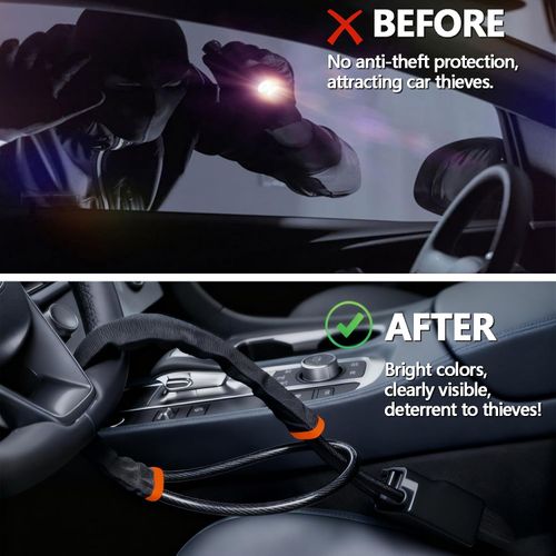 🚗Car Steering Wheel Seatbelt Lock | Ultimate Anti-Theft Protection