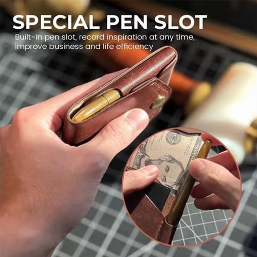 🔥Slim Multifunctional Leather Wallet For Men & Women.