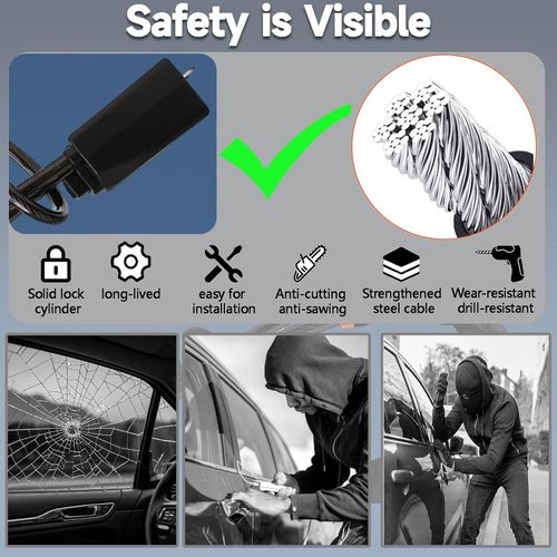 🚗Car Steering Wheel Seatbelt Lock | Ultimate Anti-Theft Protection