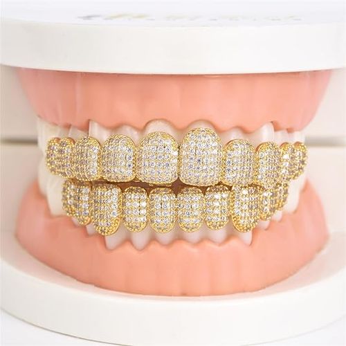 💎 Silver Gold Plated Hip Hop Teeth Jewelry