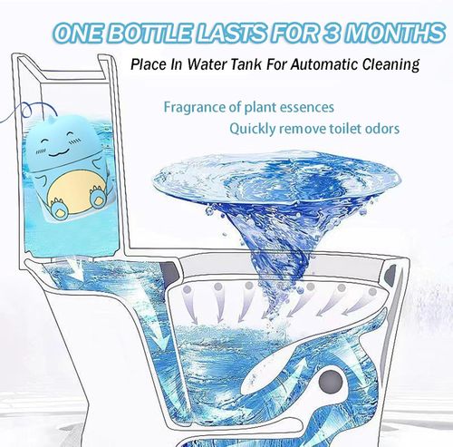 ✨ 120ml Cute Cat Toilet Cleaner Gel (Ocean Breeze) - Long-Lasting Fresh Scent & Anti-Stain Deodorizer for Bathroom