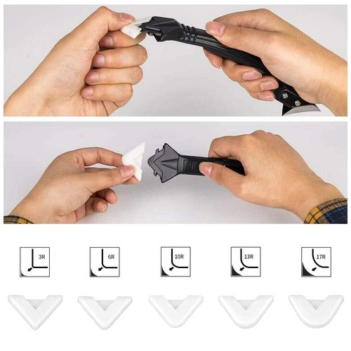 🛠️ 3-in-1 Silicone Caulking Tool Kit, Fast Caulk Removal & Finishing