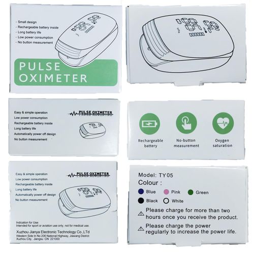 🩸 Rechargeable Fingertip Pulse Oximeter SpO2 Heart Rate Monitor