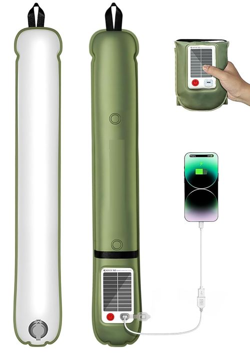 Solar Rechargeable Inflatable Camping Light | Portable Magnetic Foldable LED Tent Lantern, Multi Charging Ways, Emergency Power Bank For Outdoor Kenya Camping Home Power Cut