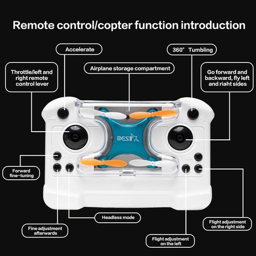 Mini 4-Axis RC Drone, Portable Pocket Quadcopter Toy with Altitude Hold & Crash Resistance for Kids
