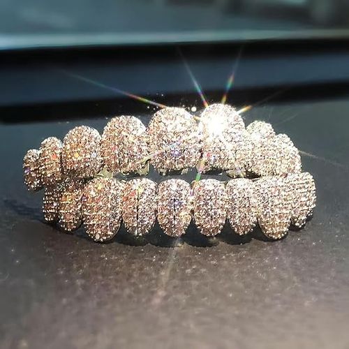 💎 Silver Gold Plated Hip Hop Teeth Jewelry