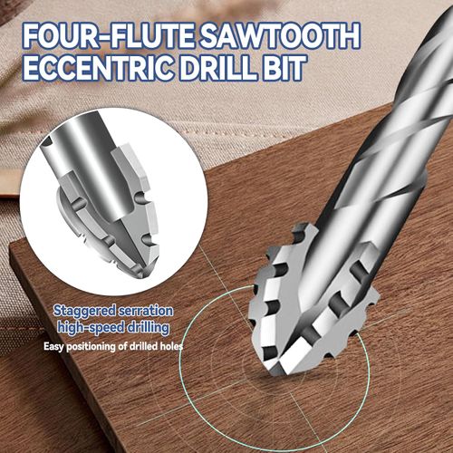 ✨ 6‑Piece Serrated Eccentric Drill Kit Multi‑Size 4‑12mm