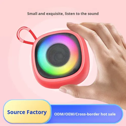 Portable Bluetooth Speaker with RGB Light, Wireless Mini Speaker Waterproof Bass Sound for Outdoor Indoor Use, Rechargeable Small Speaker