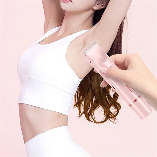 Electric Shaver Women Body Trimmer, IPX7 Waterproof Dual-Head Shaver for Women, Wet & Dry Wet and Dry, USB Rechargeable for Facial Face Lip Chin Underarm Legs (Pink)
