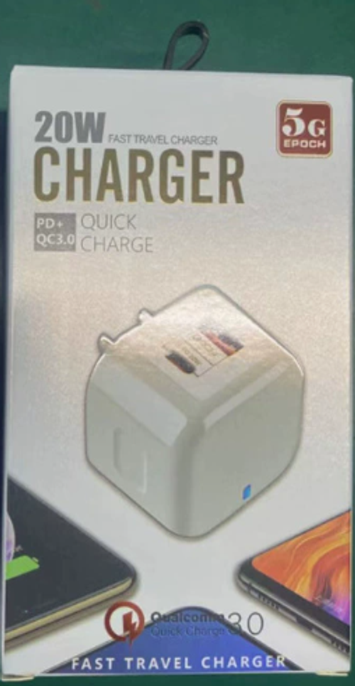 ⚡20W PD Fast Charger UK Plug For Quick Phone Charging.
