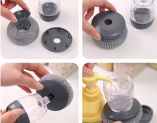 ✨One-Click Liquid Adding Kitchen Cleaning Brush
