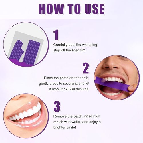 🦷42 Strips Professional Dry Whitening Strips, 30-Minute Bright White Smile🔥