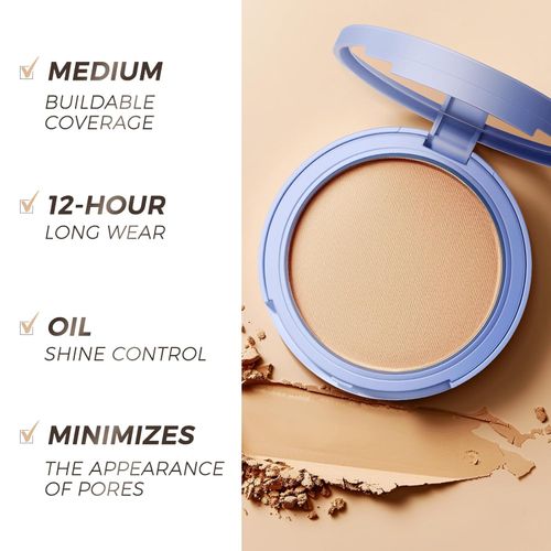 Wheat Skin Tone Oil Control Pressed Powder | Waterproof Matte Setting Powder