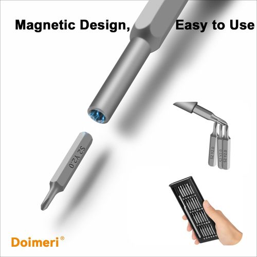 24 in 1 Precision Screwdriver Set, S2 Steel Repair Tools for Phone & Clock Disassembly