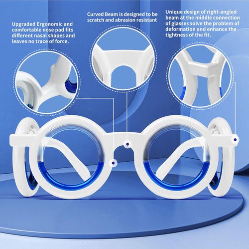Hion Motion Sickness Glasses,Relieve Carsickness Airsickness Seasickness Glasses,Ultra-Light Portable Nausea Vertigo Glasses, No Lens Liquid Glasses for Adults or Kids(Pattern-Box)
