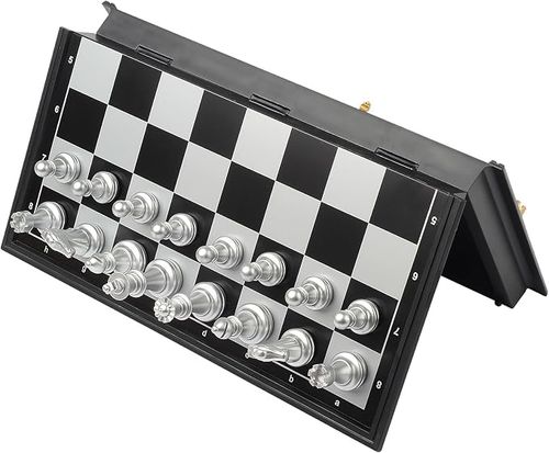 🎁 Gold Silver Magnetic Chess Foldable Board Perfect Gift For All Ages