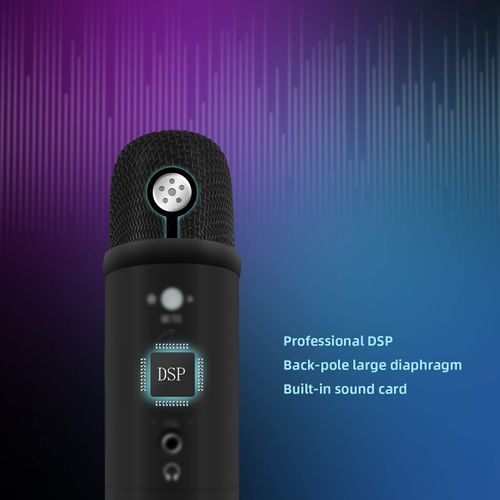 Professional USB Condenser Microphone | Gaming Streaming Recording Noise Reduction Mic Plug & Play Studio USB Mic | For PC Gaming, Podcast, Live Streaming & Voice Recording Premium Noise Cancelling Desktop Microphone | All-In-One Kit For Gamers & Content Creators