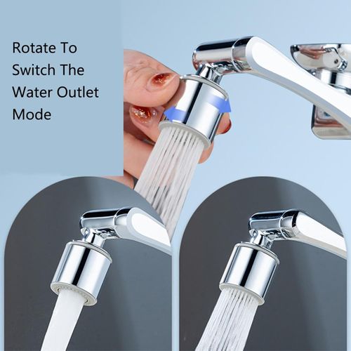 1440° Faucet Extender Swivel Faucet Splash Water Filter Extension, Kitchen Bathroom Multifunction Universal Robotic Arm (Switchable Modes)
