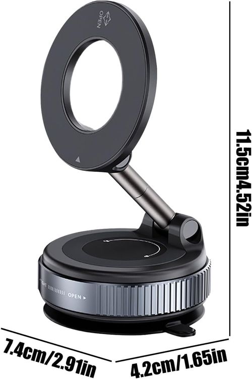 🚗1080° Rotatable Vacuum Magnetic Car Phone Mount
