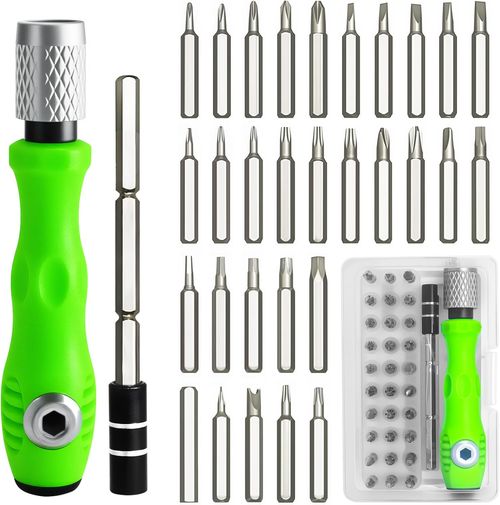 32 in 1 Small Precision Screwdriver Set, Zoikuloi Magnetic Repair Screwdriver Sets, Professional Tiny Tool Kit for Glasses, Watches, Laptop, Electronics, Toys, Jewelry, Computers
