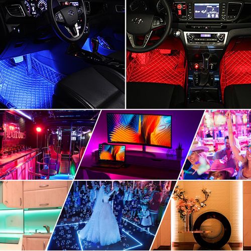 🌈 42 LED Car Footwell Lights | Bluetooth APP + Remote Voice Control