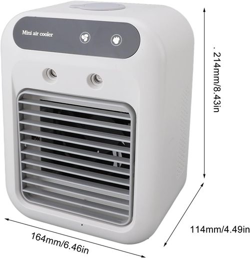 🔥 Portable Mini Air Cooler with Ice Tray & Detachable Handle | USB Rechargeable 2-Speed Desktop Cooling Fan - Humidifying, Dual Power for Home, Office & Outdoor Use (English Version)