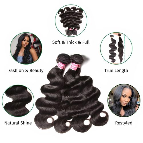 Black Body Wave Synthetic Wig | Heat Resistant High Temperature Fiber | Long Natural Wavy Glueless Wig | Daily Party Hair For All Women Kenya Free Delivery