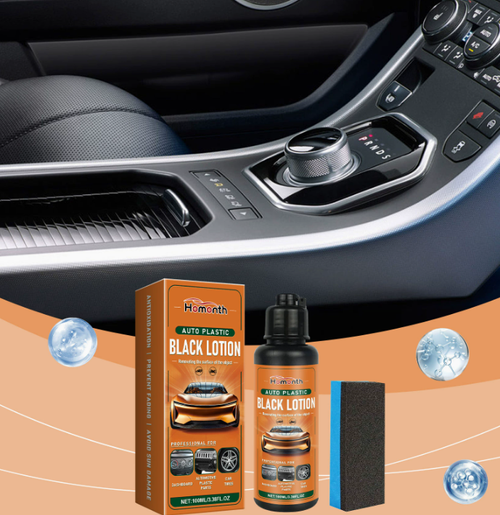 Homonth Car Plastic Restorer, Interior Stain Cleaner, Black Bright Renewal Care Agent for Auto Plastic Parts