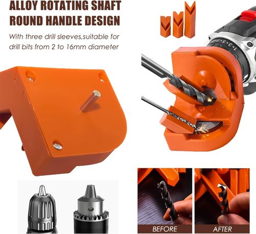 ⚙️V-type drill sharpener, restore dull drill bits in seconds.