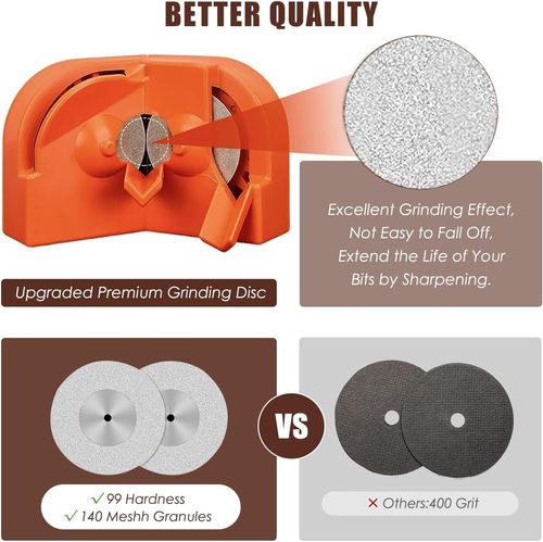 ⚙️V-type drill sharpener, restore dull drill bits in seconds.