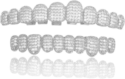 💎 Silver Gold Plated Hip Hop Teeth Jewelry