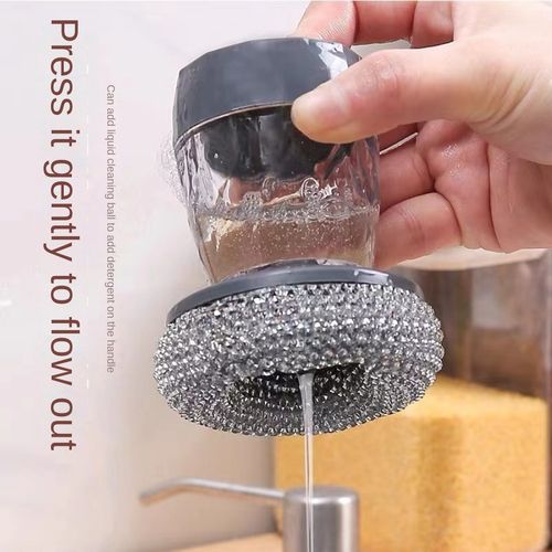 ✨One-Click Liquid Adding Kitchen Cleaning Brush