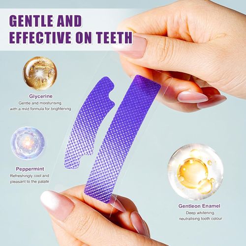 🦷42 Strips Professional Dry Whitening Strips, 30-Minute Bright White Smile🔥